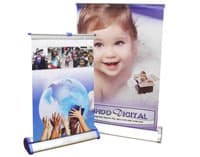 Harga Cetak Banner Printing Murah Indoor Standing Display Promotion Mini Rollup Desktop Banners A4 A3 Roll Banner Mini