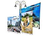 Portable Trade Show Booth Displays Exhibition Events Roller Banner Pull up Stand Pameran